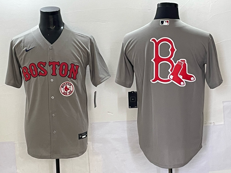 Men Boston Red Sox blank grey 2025 Nike MLB Jersey 03->boston red sox->MLB Jersey